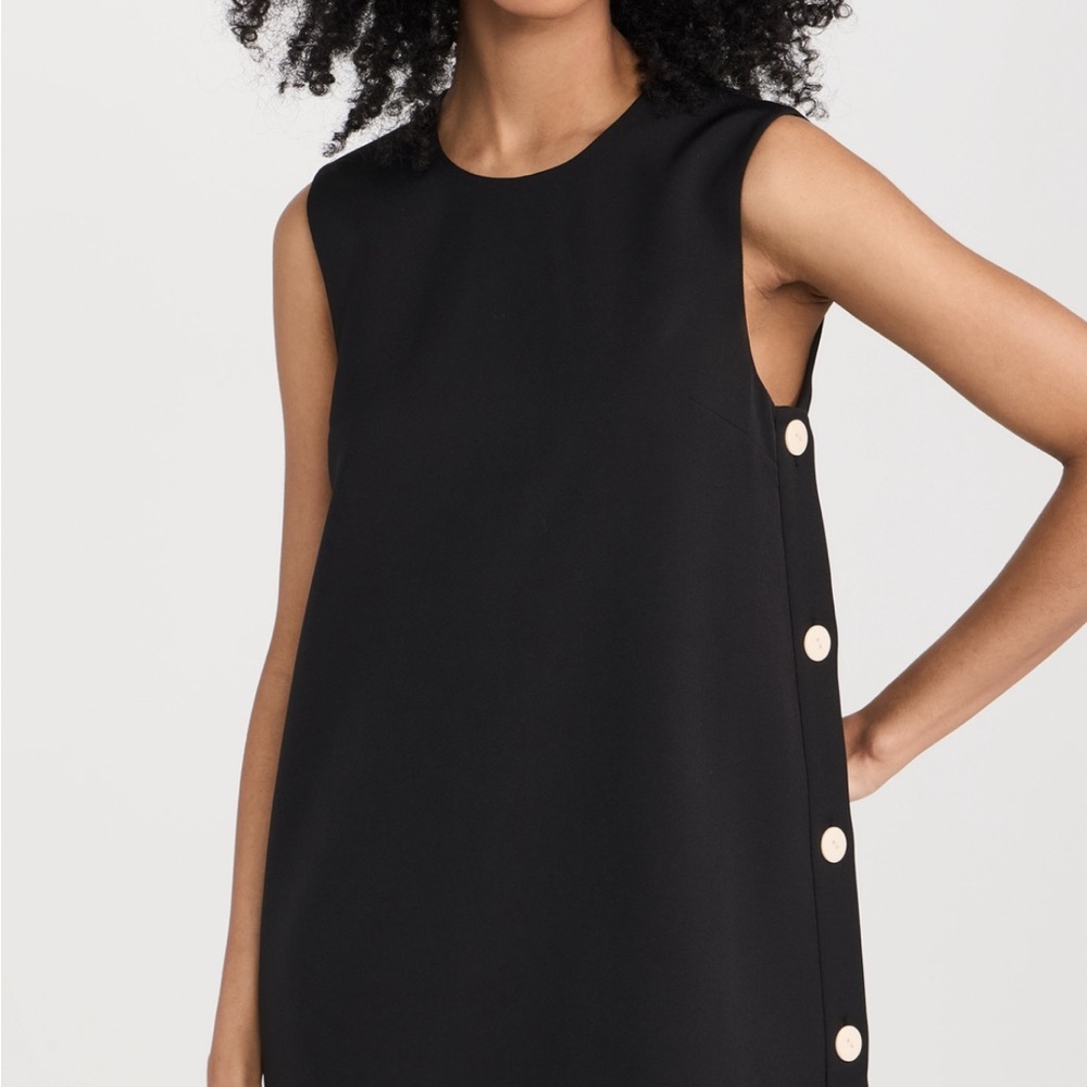 Alexis Libra - Black Sleeveless Button-Side Dress - Picture 6 of 6